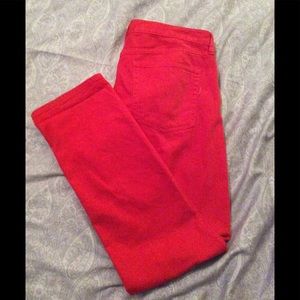 Bright red  j. Crew  Matchstick jeans! (99)